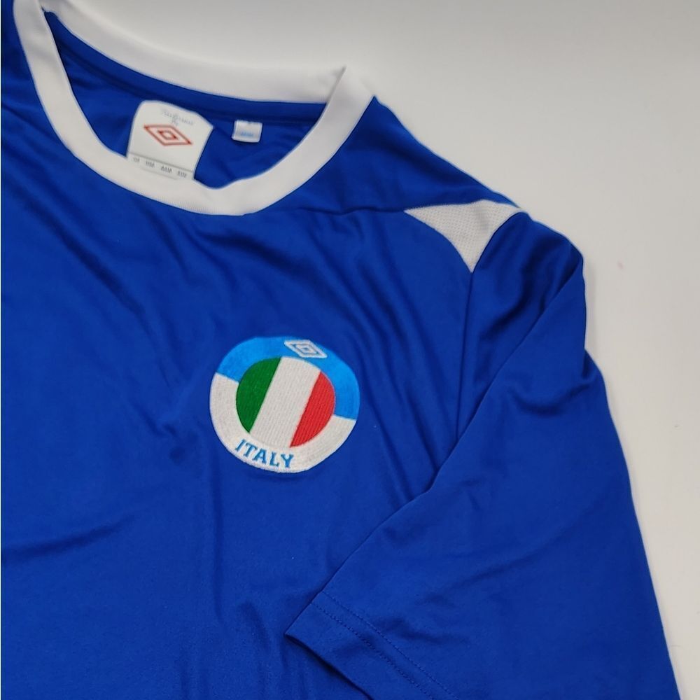 Umbro Italy Blue & White Soccer Shirt Sz - Picture 11 of 12